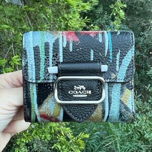 COACH x Mint + Serf Small Morgan Wallet CM672 Graffiti Style Print NWT